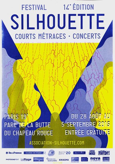 affiche-festival-silhouette-courts-metrages-en-plein-air-corentin-perrichot-green-hotels-paris-eiffel-trocadero-gavarni