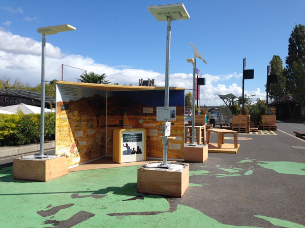 Solar street lights on exhibition at the Berges de Seine