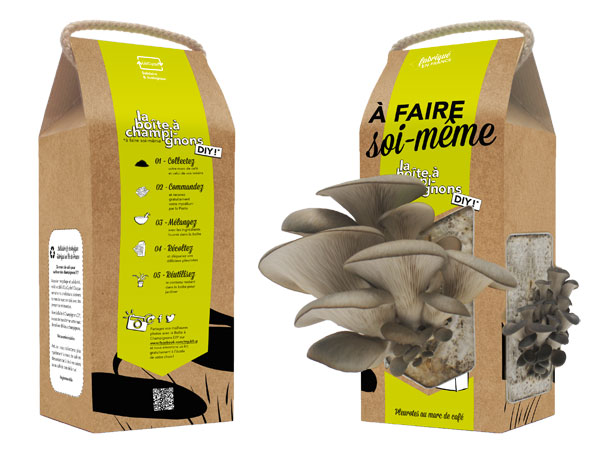 La Boîte à Champignons: Oyster mushrooms with coffee grounds