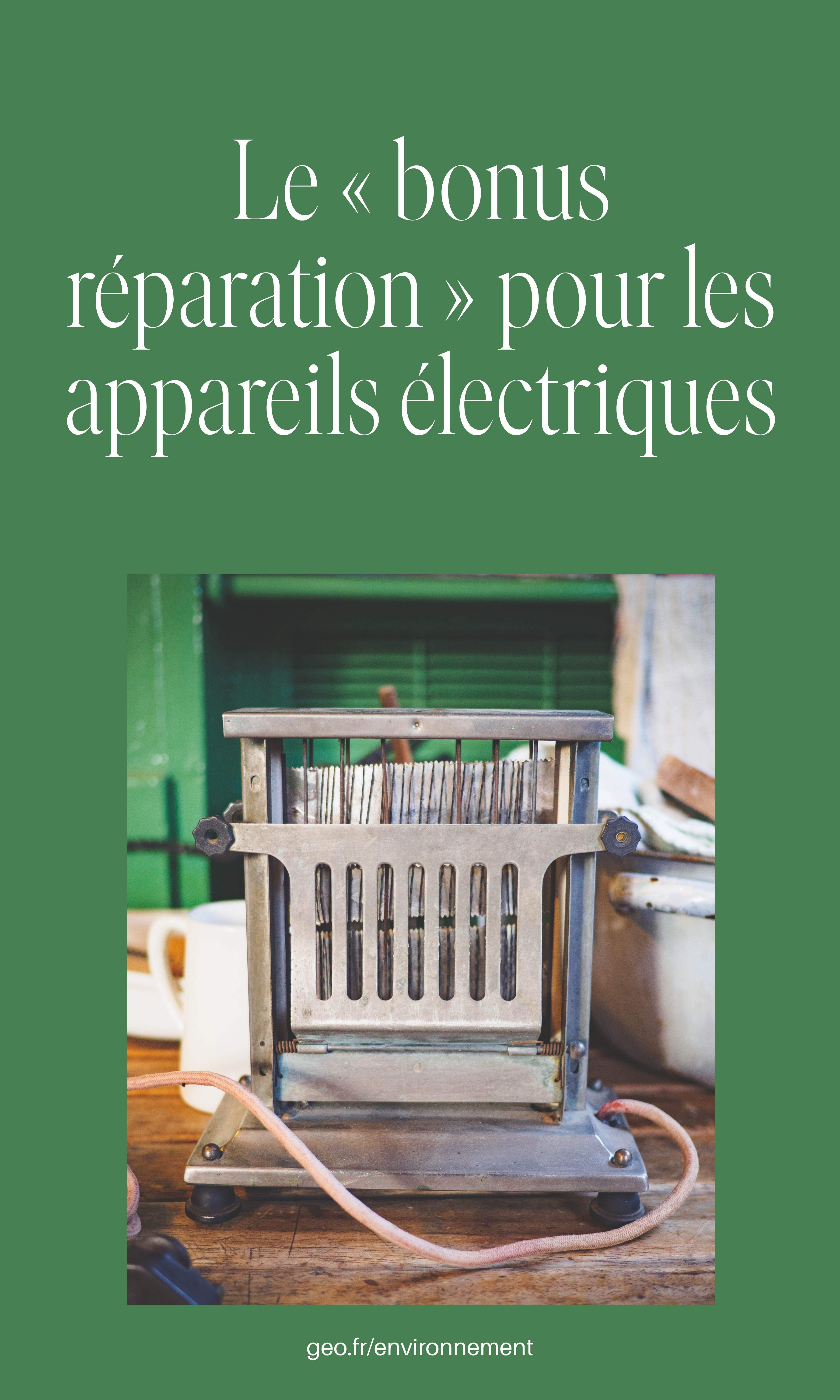 The « repair bonus » for electrical appliances